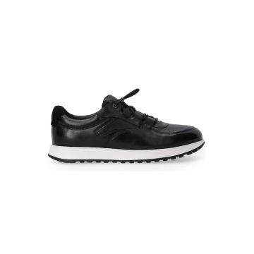 Pantofi sport din piele - cu sireturi elastice