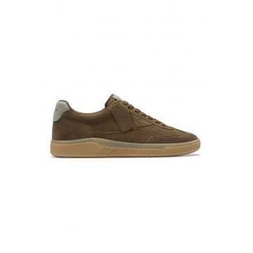 Pantofi sport din piele intoarsa cu sireturi