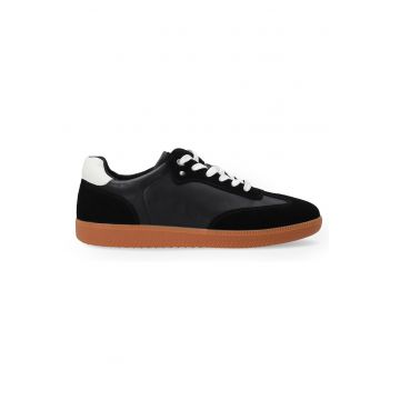 Pantofi sport din piele si piele intoarsa