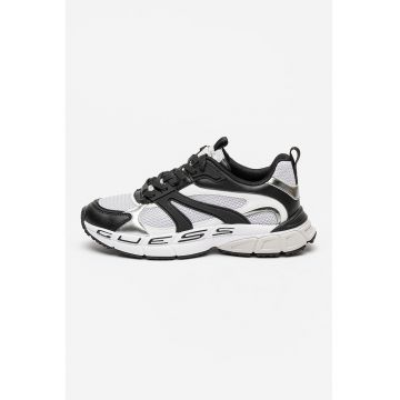 Pantofi sport low-cut cu garnituri de piele ecologica