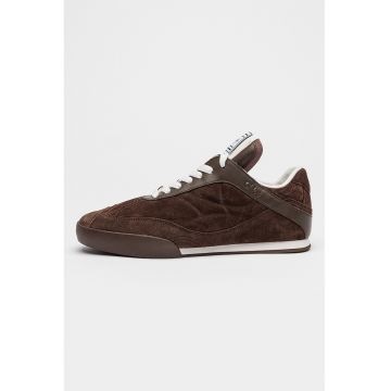 Pantofi sport low-cut din piele intoarsa