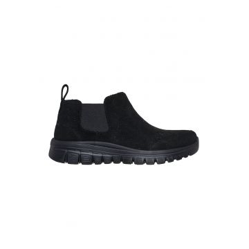 Pantofi sport slip-on din piele intoarsa cu insertii elastice Graceful