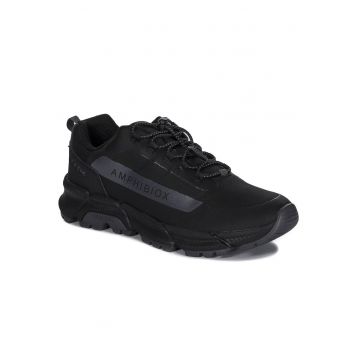 Pantofi sport Universal  Sneakersy Damskie Skorzane Amphibiox - Sintetic - Negru