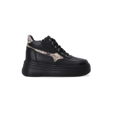 Pantofi sport wedge din piele naturala