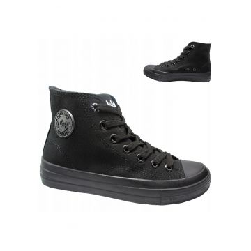 Pantofi pentru Femei - Adidasi - Inalti -  negru -