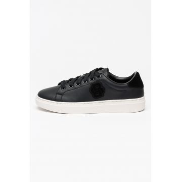 Pantofi sport de piele cu aplicatie monograma Kieran