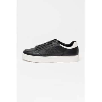 Pantofi sport de piele cu detalii monograma Clean Cup