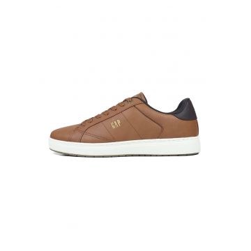 Pantofi sport de piele ecologica cu logo lateral