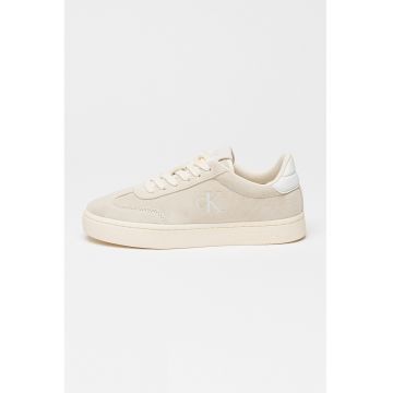 Pantofi sport de piele intoarsa cu garnituri de piele Pantofi sport de piele intoarsa cu garnituri de piele