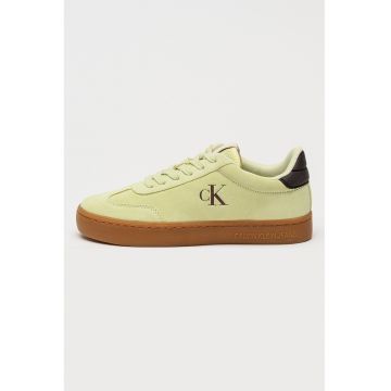 Pantofi sport de piele intoarsa cu garnituri de piele Pantofi sport de piele intoarsa cu garnituri de piele