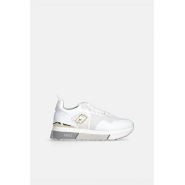 Pantofi sport de piele si plasa