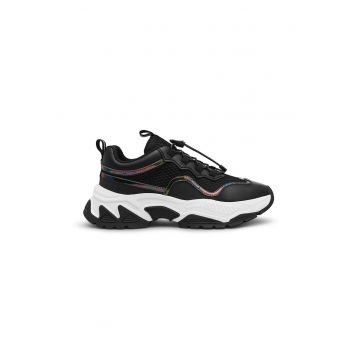 Pantofi sport de plasa cu garnituri de piele ecologica Pantofi sport de plasa cu garnituri de piele ecologica