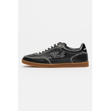 Pantofi sport din piele cu logo brodat Kandidate