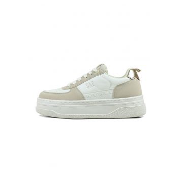 Pantofi sport flatform de piele ecologica Pantofi sport flatform de piele ecologica