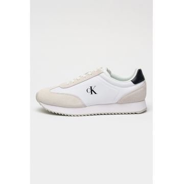 Pantofi sport low-cut cu garnituri de piele intoarsa Pantofi sport low-cut cu garnituri de piele intoarsa