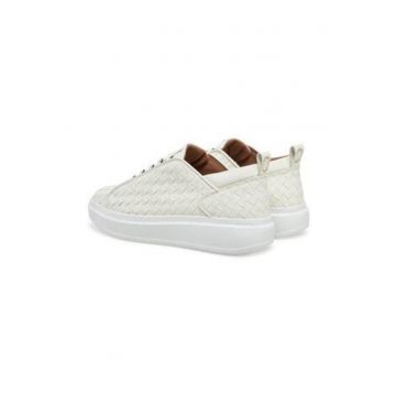 Pantofi sport barbati  Piele naturala - Alb - Alb