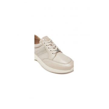 Pantofi sport dama  304663994 - Piele naturala - Bej