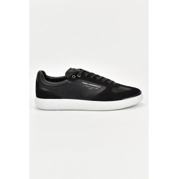 Pantofi sport din piele cu garnituri din piele intoarsa Pantofi sport din piele cu garnituri din piele intoarsa