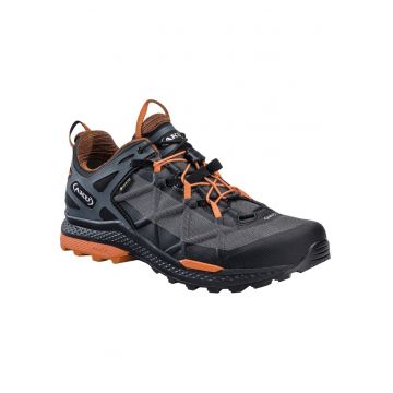 Ghete de trekking pentru barbati -  Material Negru/Portocaliu Ghete de trekking pentru barbati -  Material Negru/Portocaliu