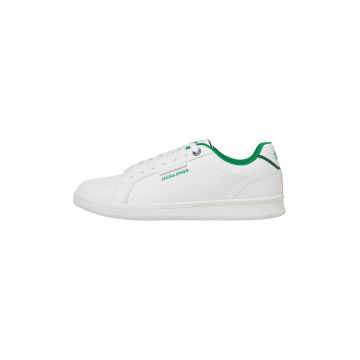 Pantofi sport de piele ecologica cu logo discret Pantofi sport de piele ecologica cu logo discret