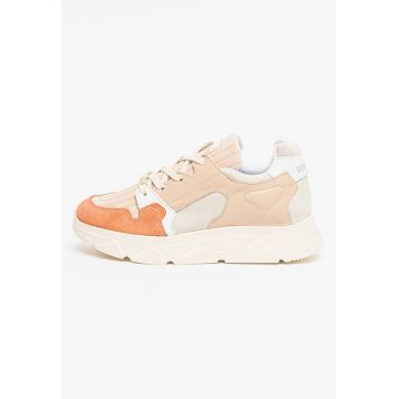 Pantofi sport cu garnituri de piele si piele intoarsa Poppy