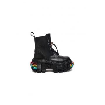 Ghete barbati  model M-WALL083CCT-S8 - piele naturala - negru Ghete barbati  model M-WALL083CCT-S8 - piele naturala - negru