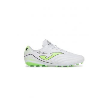 Ghete de fotbal  AGUS2502AG - Piele ecologica - Alb