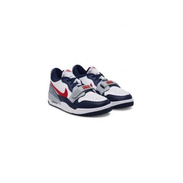 Pantofi sport barbati - CD7069 -  Piele naturala - 45.5 EU - Alb/Bleumarin
