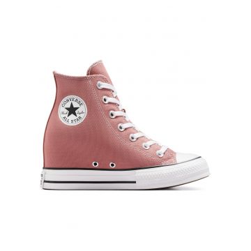 Tenisi  Chuck Taylor All Star cu platforma si talpa - Roz Crem