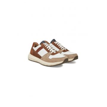 Pantofi sport barbati - 33610 -  Piele naturala - 44 EU - Alb/Maro Pantofi sport barbati - 33610 -  Piele naturala - 44 EU - Alb/Maro
