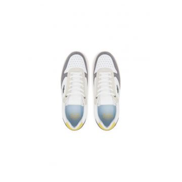 Pantofi sport barbati - 251SC235PL244 -  Piele naturala - 46 EU - Alb/Gri Pantofi sport barbati - 251SC235PL244 -  Piele naturala - 46 EU - Alb/Gri