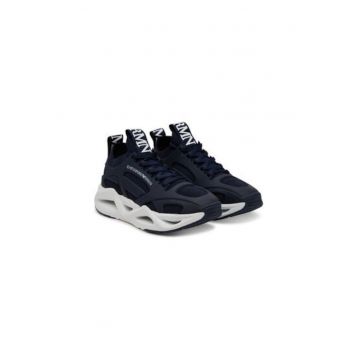 Pantofi sport barbati - X8X174 XK377 -  Emporio Armani - Piele ecologica - Albastru Pantofi sport barbati - X8X174 XK377 -  Emporio Armani - Piele ecologica - Albastru