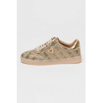 Pantofi sport cu insertii de piele ecologica si logo Pantofi sport cu insertii de piele ecologica si logo