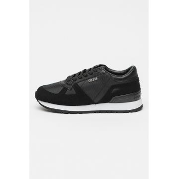 Pantofi sport cu insertii de piele intoarsa Pantofi sport cu insertii de piele intoarsa