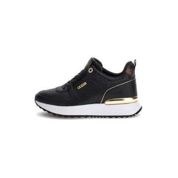 Pantofi sport de piele ecologica cu logo Pantofi sport de piele ecologica cu logo