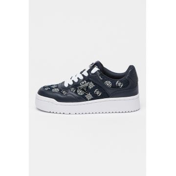 Pantofi sport de piele ecologica si material textil Pantofi sport de piele ecologica si material textil