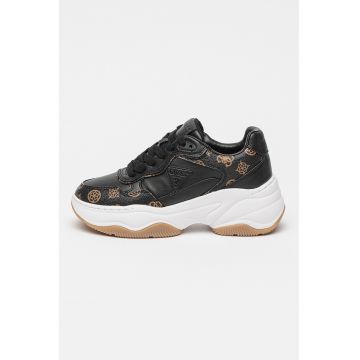 Pantofi sport demiwedge cu garnituri logo Pantofi sport demiwedge cu garnituri logo
