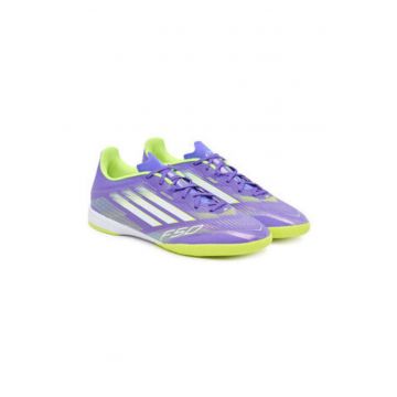 Pantofi sport din material textil cu accente contrastante si sireturi colorate - pentru fotbal