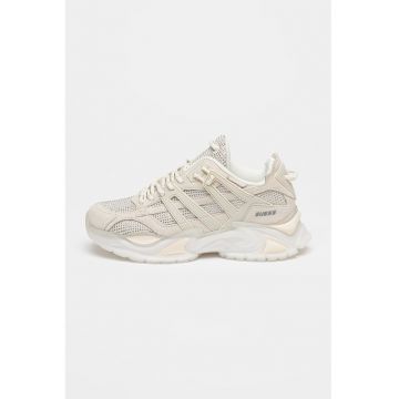 Pantofi sport din piele intoarsa cu aplicatii din strasuri Pantofi sport din piele intoarsa cu aplicatii din strasuri
