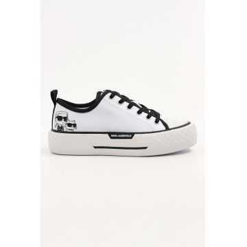 Tenisi flatform cu detalii monograma Tenisi flatform cu detalii monograma