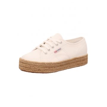 Pantofi sport cu platforma  Textil - Alb
