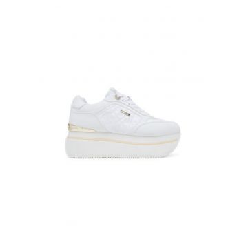 Pantofi sport dama -  Piele ecologica - Alb - Pantofi sport dama -  Piele ecologica - Alb -