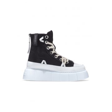 Pantofi sport flatform - din material textil Pantofi sport flatform - din material textil