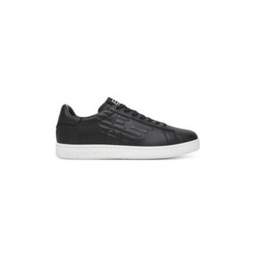 Tenisi barbati - Emporio Armani  negru - piele naturala Tenisi barbati - Emporio Armani  negru - piele naturala