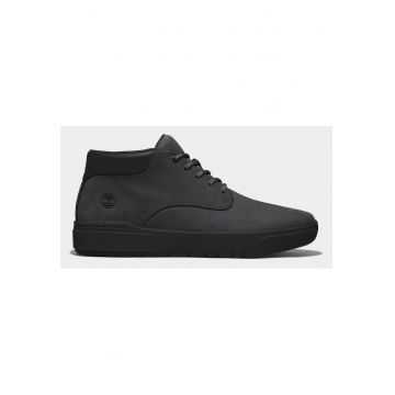 Ghete barbati  Seneca Bay Mid - piele naturala - negru - talpa cauciuc
