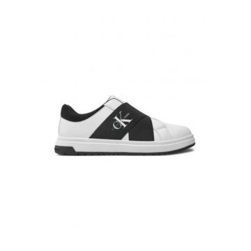 Tenisi unisex -  piele ecologica - alb/negru - Tenisi unisex -  piele ecologica - alb/negru -