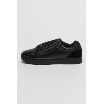 CALVIN KLEIN - Pantofi sport de piele cu detaliu cu fermoar CALVIN KLEIN - Pantofi sport de piele cu detaliu cu fermoar
