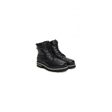 Ghete de drumetie pentru barbati -  305471482 - piele naturala - negru -