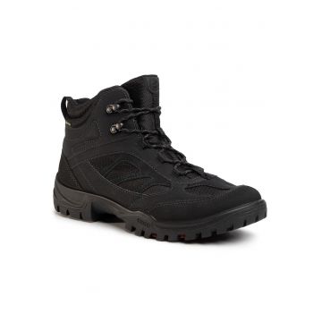 Ghete de trekking barbati -  piele ecologica - negru - Ghete de trekking barbati -  piele ecologica - negru -