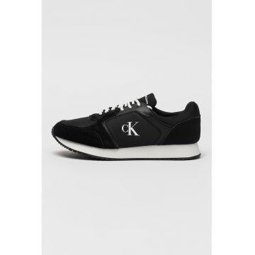 Pantofi sport cu garnituri de piele intoarsa Pantofi sport cu garnituri de piele intoarsa